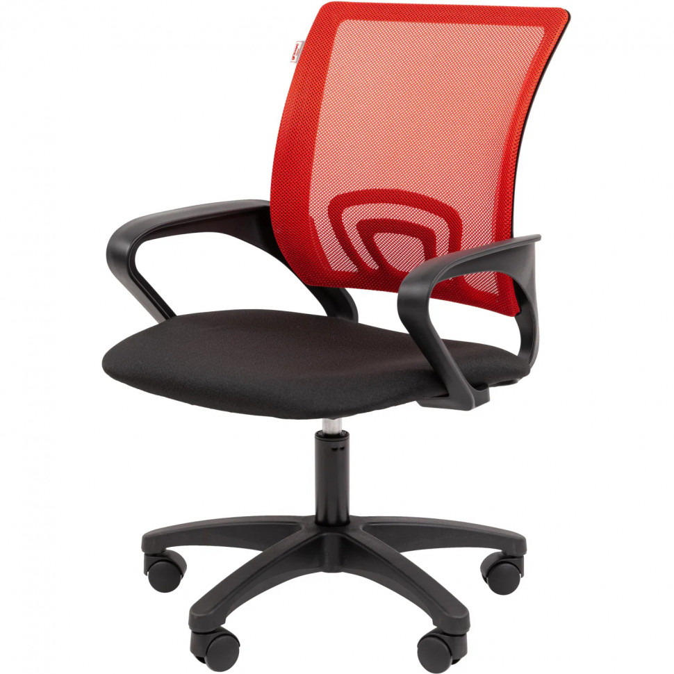 Кресло ТП 304 LT сетка/ткань,красный/черный,пластик