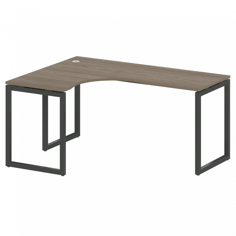 Metal System Quattro Стол криволинейный левый на О-образном м/к 40БО.СА-4 (L) Вяз Благородный/Металл Metal System Quattro Стол криволинейный левый на О-образном м/к 40БО.СА-4 (L) Вяз Благородный/Металл