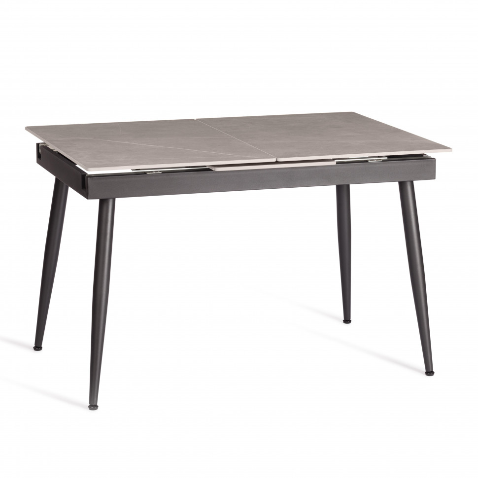 Стол обеденный Balmoral / Балморал столешница керамика (матовая) /опоры металл, серый/чёрный, (120+40)x80x75(+1) см