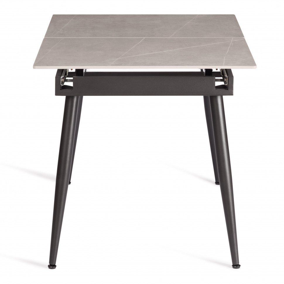 Стол обеденный Balmoral / Балморал столешница керамика (матовая) /опоры металл, серый/чёрный, (120+40)x80x75(+1) см