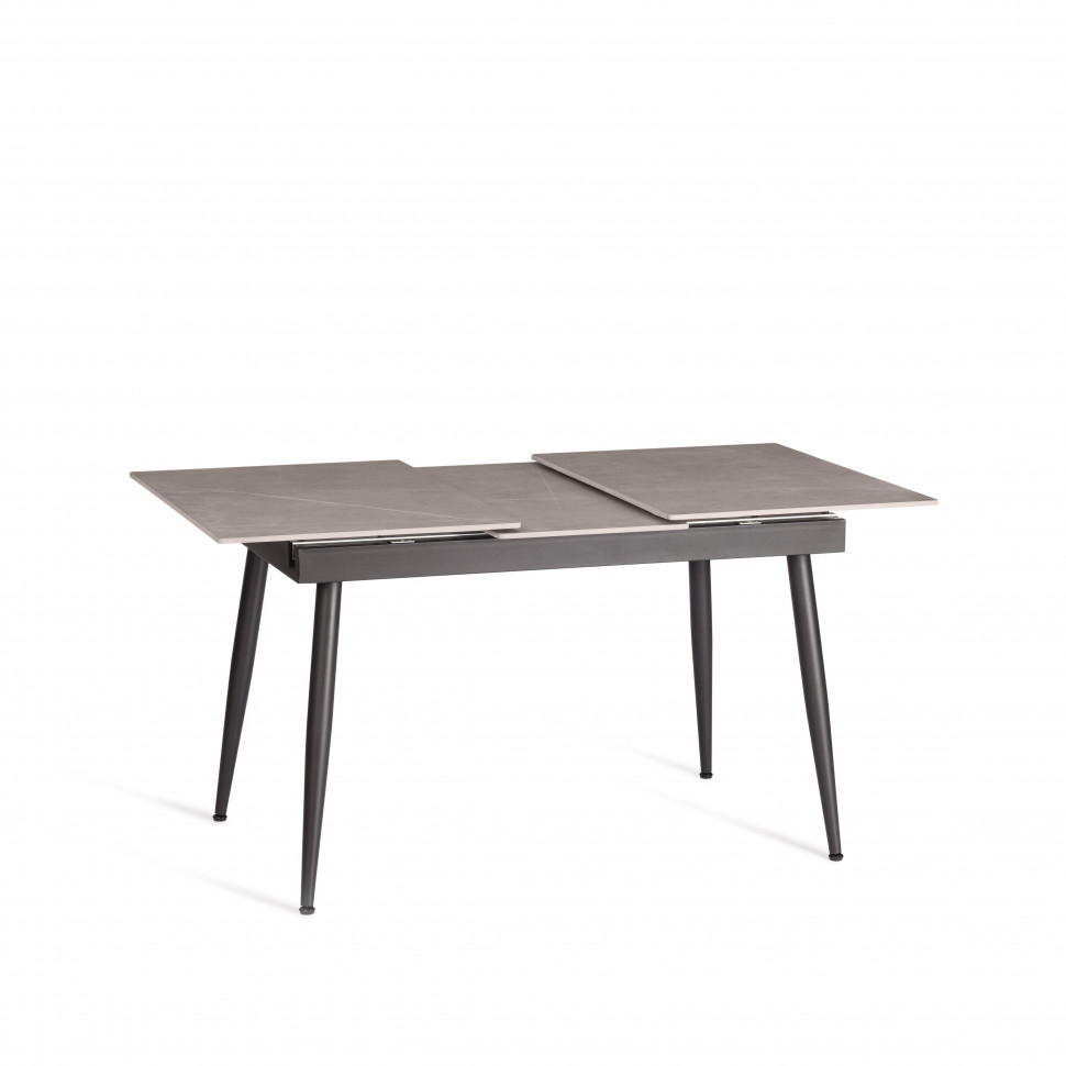 Стол обеденный Balmoral / Балморал столешница керамика (матовая) /опоры металл, серый/чёрный, (120+40)x80x75(+1) см