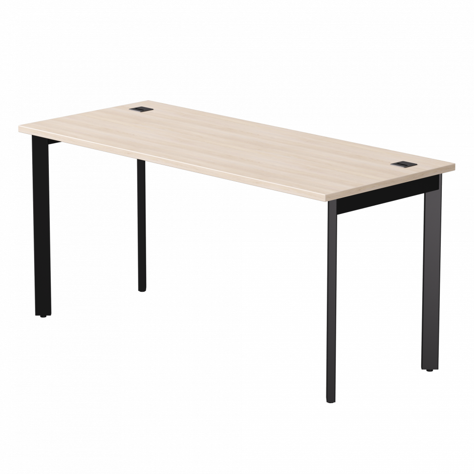 Стол прямой Everprof EVO (ЭВО) на металлокаркасе 1580х670х755 мм опоры 45гр Дуб Соната/Черный