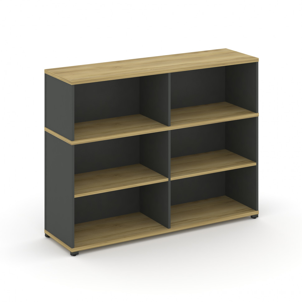 Concept Стеллаж опорный/приставной с надставкой низ. CN.SOPO-007 Дуб Винченцо/Антрацит/Металл Антрац