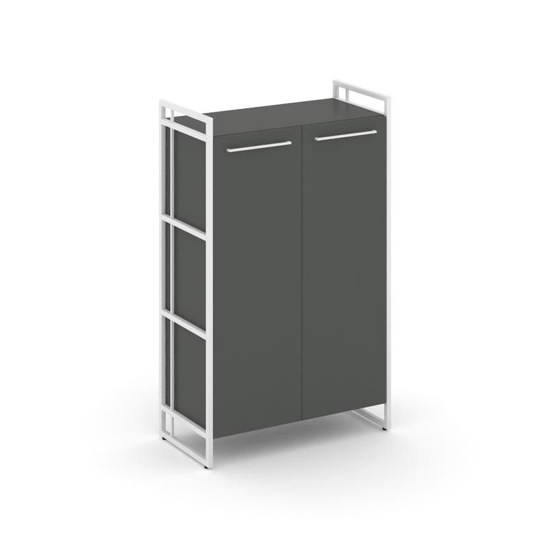 Rift Шкаф 3 ниши широкий RF.SS-31 Антрацит NEW/Металл Белый/Белый Ручки 798*396*1286