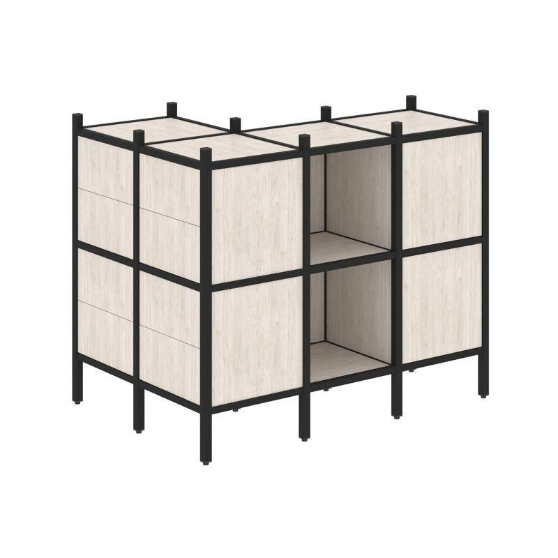 Loft Угловой внешний стеллаж наборный VR.L-51 Денвер Светлый/Металл Черный 862*1278*1047 Loft Угловой внешний стеллаж наборный VR.L-51 Денвер Светлый/Металл Черный 862*1278*1047