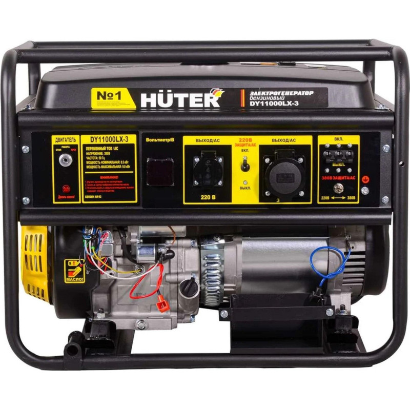 Генератор бензиновый Huter DY11000LX-3-электростартер (380В) (64/1/73)