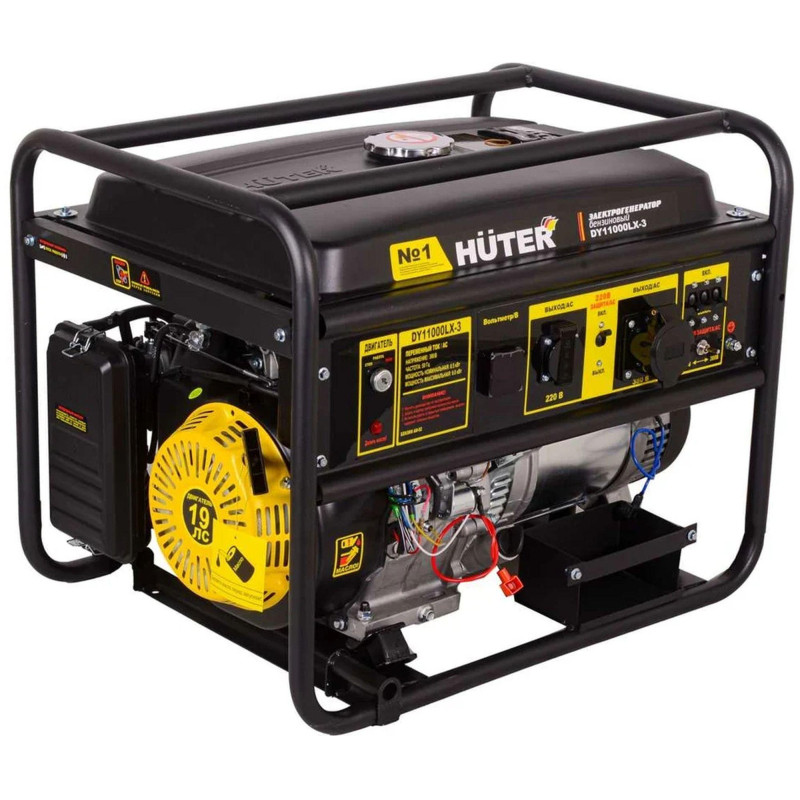 Генератор бензиновый Huter DY11000LX-3-электростартер (380В) (64/1/73)