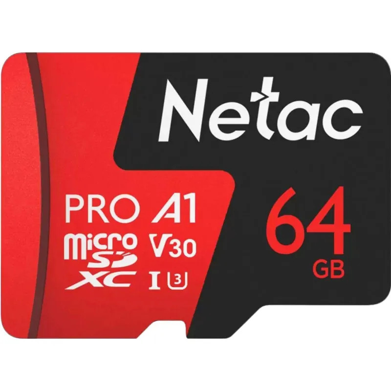 Карта памяти Netac MicroSD card P500 Extreme Pro 64GB, retail version w/SD Карта памяти Netac MicroSD card P500 Extreme Pro 64GB, retail version w/SD
