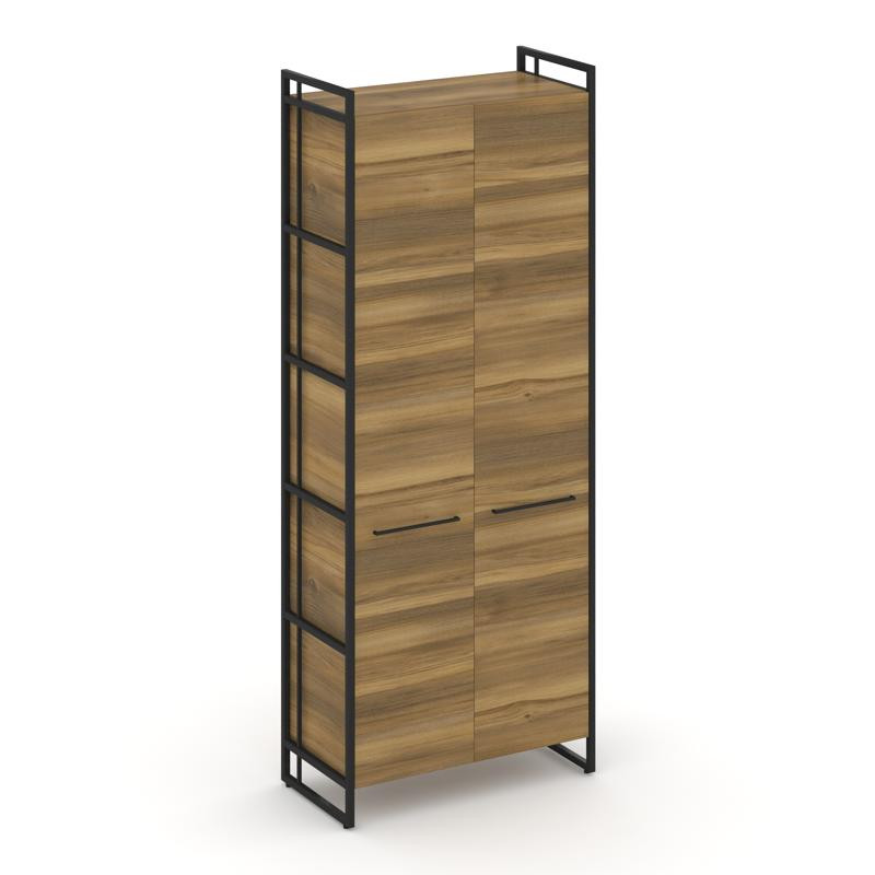 Rift Шкаф 5 ниш широкий RF.SS-51 Сандал Янтарный/Металл Черный/Черный Ручки 798*396*2010