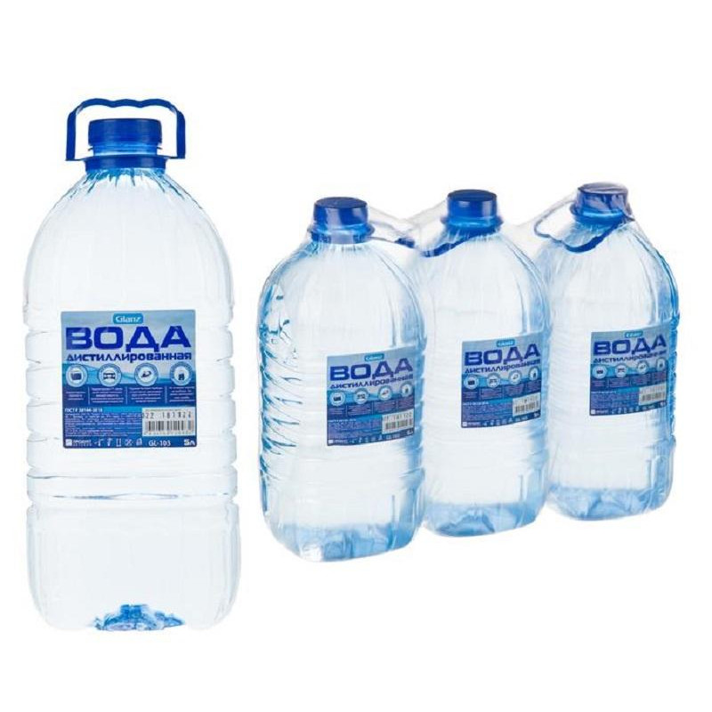 Вода дистиллированная Glanz GL-103 5 л. спайка 3 шт/уп