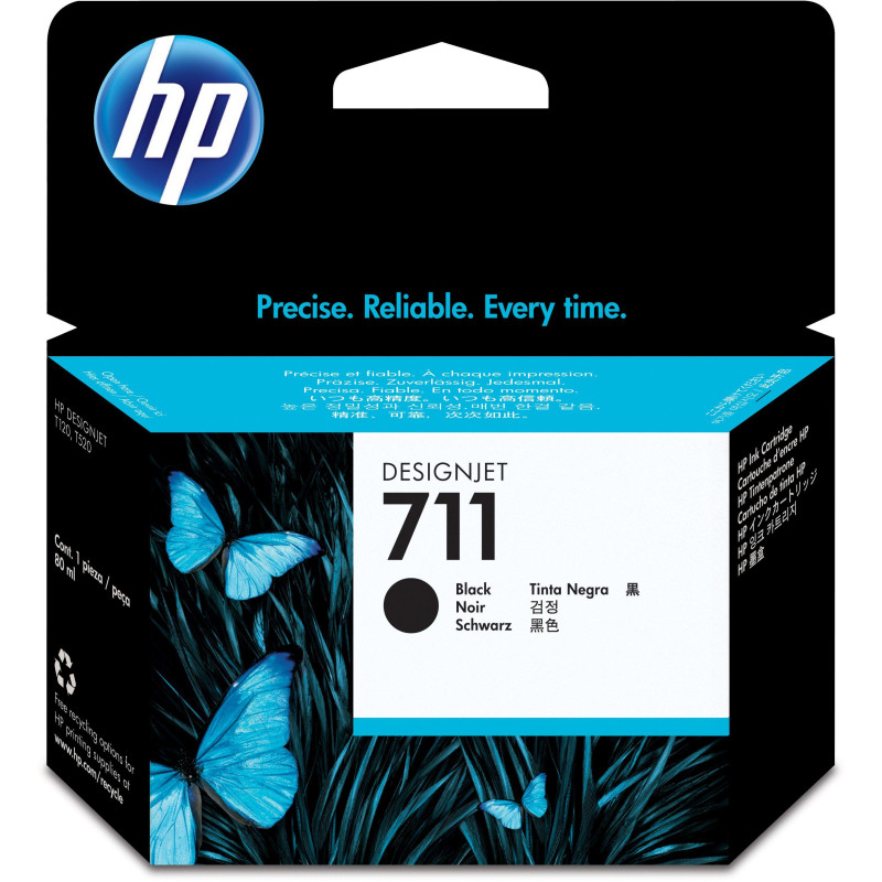 Картридж струйный HP 711 CZ133A чер. пов.емк. для DgnJ T120/520