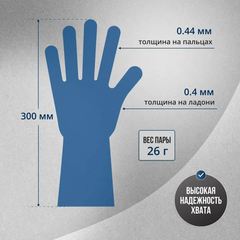 Перчатки латекс., н/с, н/о, S&C High Risk TL210/ DL210 (XL)25пар/уп,ПС