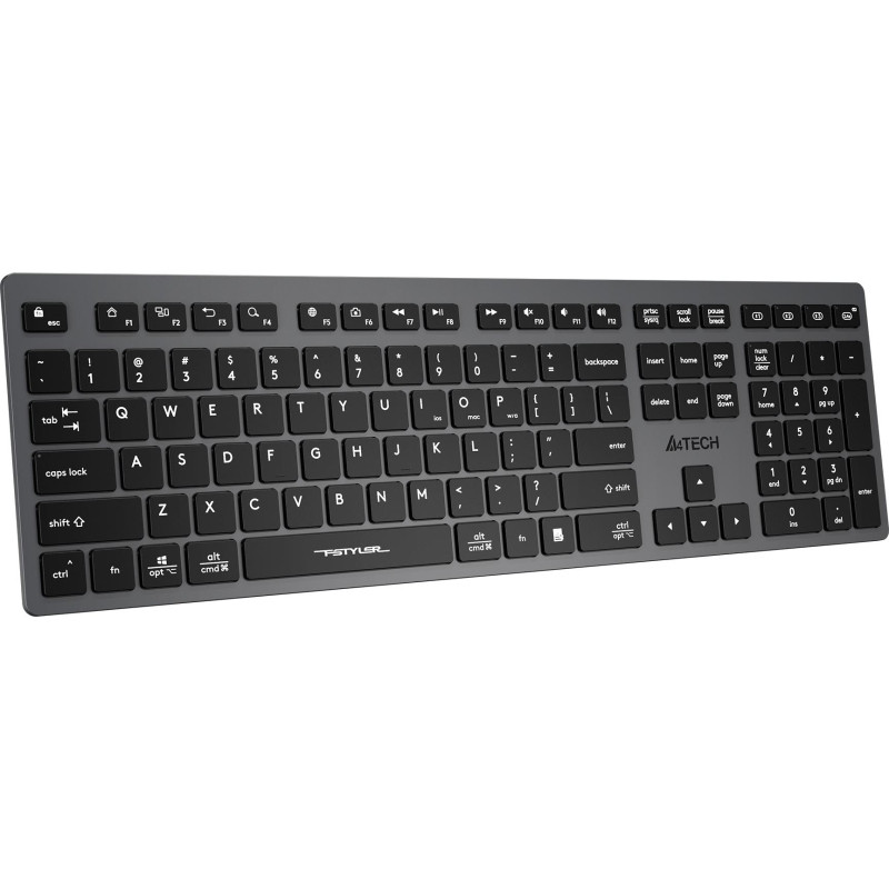 Клавиатура A4Tech Fstyler FBX50C серый USB/BT (FBX50C GREY)