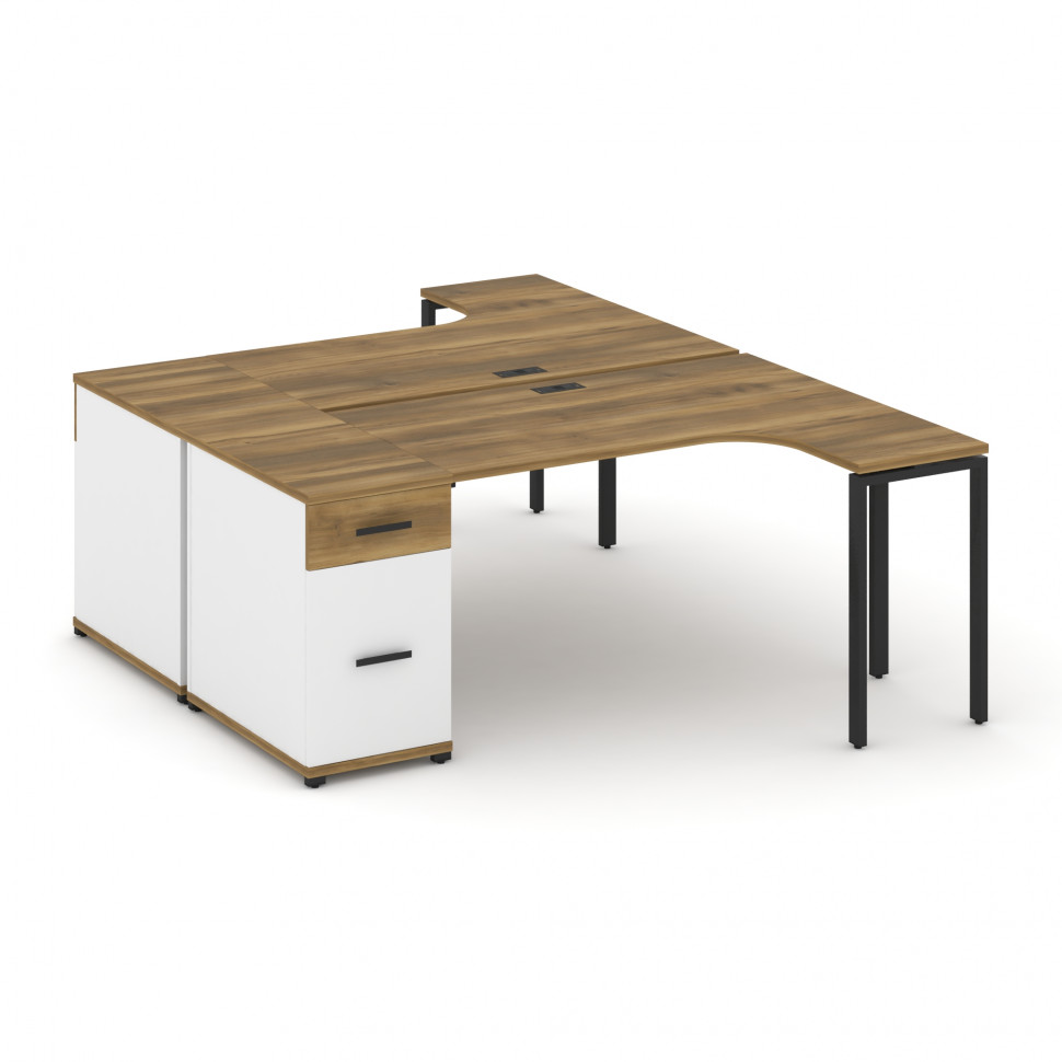 Concept Рабочая станция CN.DSA-403 B Сандал Янтарный/Белый Бриллиант/Металл Черный 1800*1180*750 Concept Рабочая станция CN.DSA-403 B Сандал Янтарный/Белый Бриллиант/Металл Черный 1800*1180*750