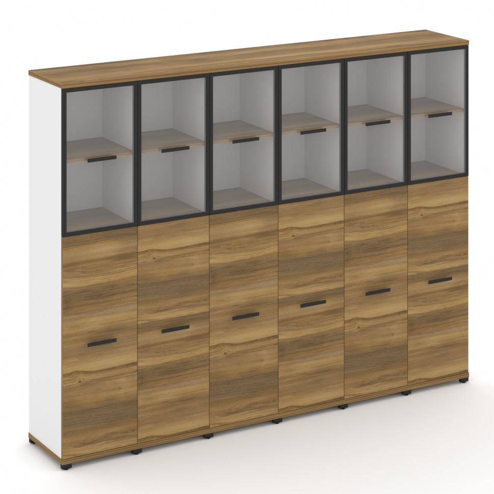 Concept Шкаф 6 узких секций, 5 ниш CN.STU-565 RPB B Сандал Янтарный/Белый Бриллиант/Металл Черный/Пр Concept Шкаф 6 узких секций, 5 ниш CN.STU-565 RPB B Сандал Янтарный/Белый Бриллиант/Металл Черный/Пр