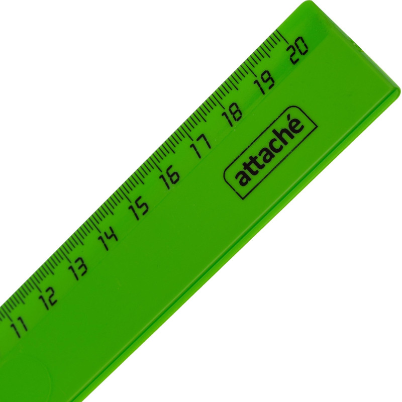 Линейка 20см Attache 4 шт/уп цвет в ассортименте
