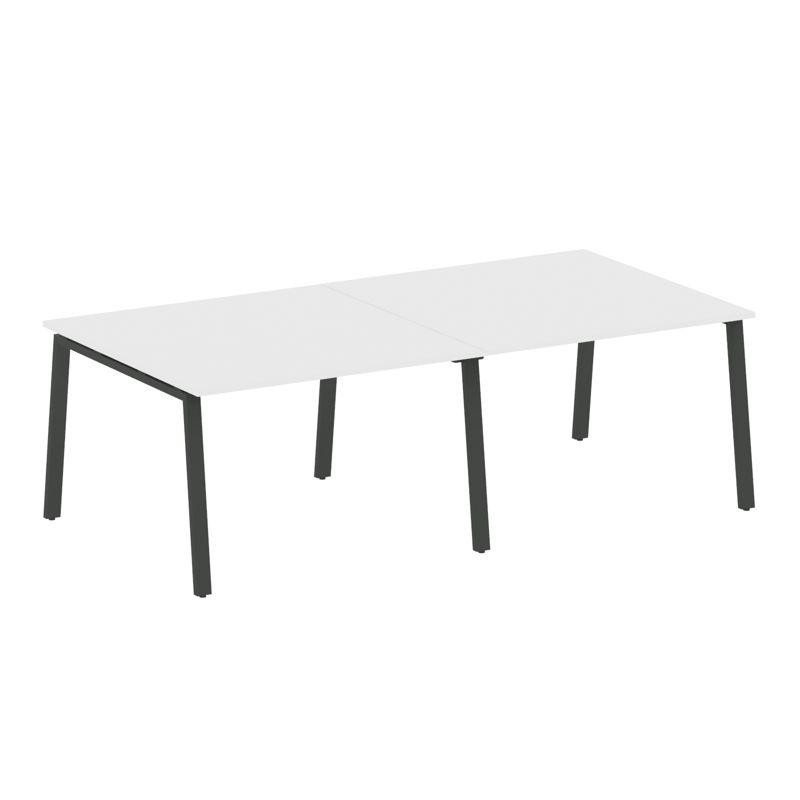 Metal System Переговорный стол (2 столешницы) на А-образном м/к БА.ПРГ-2.2 Белый/Металл Антрацит 240 Metal System Переговорный стол (2 столешницы) на А-образном м/к БА.ПРГ-2.2 Белый/Металл Антрацит 240