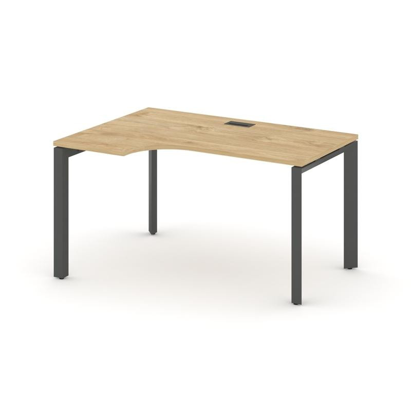 Style Project Стол рабочий эргономичный SN-59P.SPA-001(L) Тиквуд Светлый/Металл Антрацит/Черный Загл