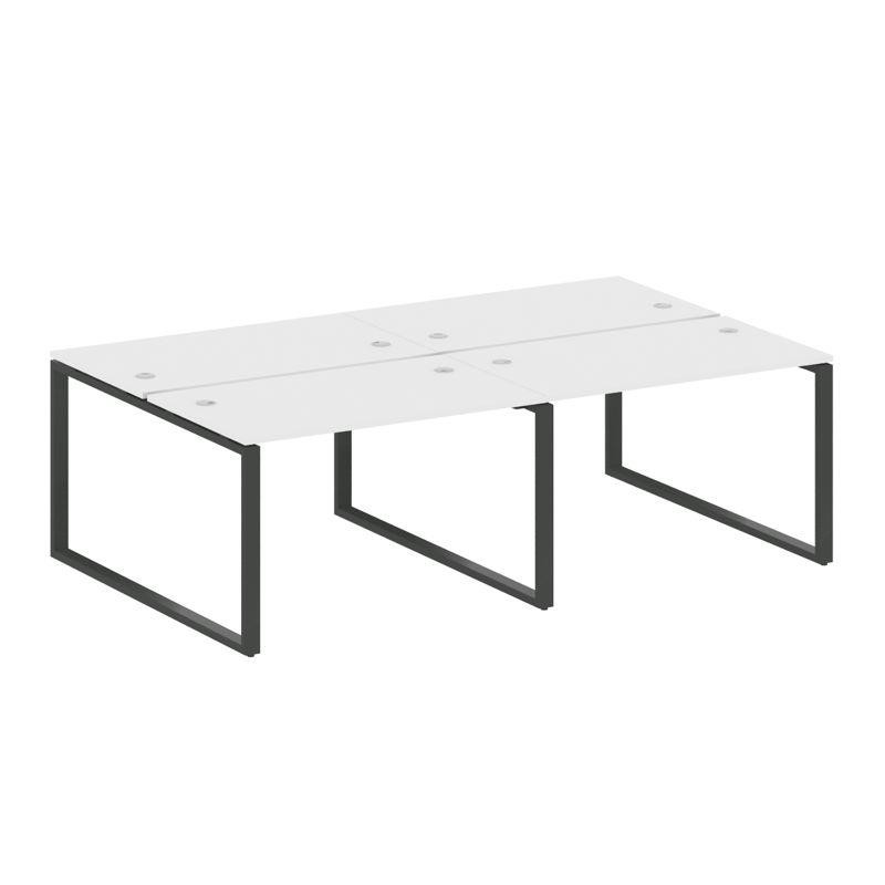 Metal System Рабочая станция на 4 места на О-образном м/к БО.СМ-4.2 Белый/Металл Антрацит 2400*1475* Metal System Рабочая станция на 4 места на О-образном м/к БО.СМ-4.2 Белый/Металл Антрацит 2400*1475*