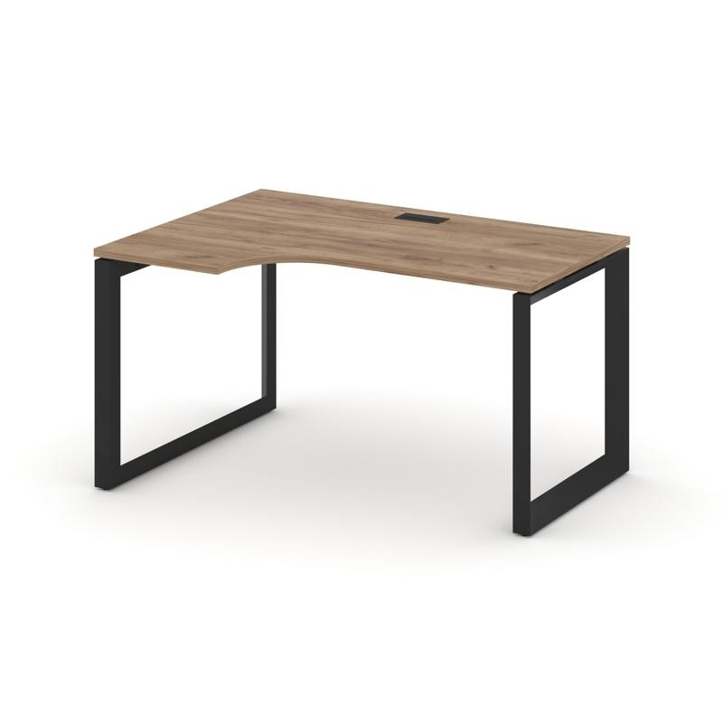 Style Project Стол рабочий эргономичный SN-59O.SPA-001(L) Дуб Табак/Металл Черный/Черный Заглушка 13