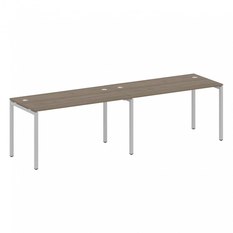 Metal System Quattro Рабочая станция на 2 места на П-образном м/к 40БП.СМ-2.3 Вяз Благородный/Металл