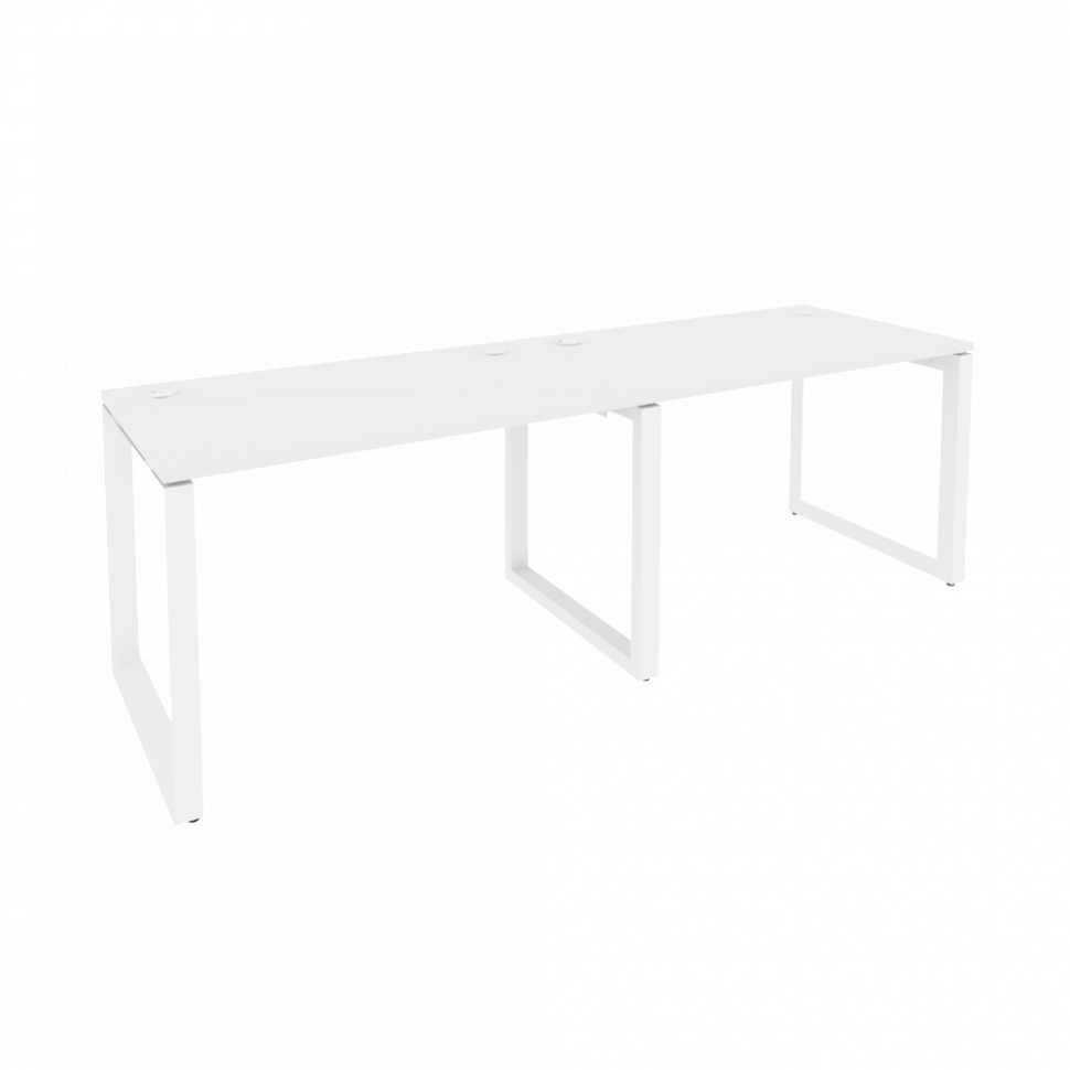 Onix Рабочая станция на О-образном м/к O.MO-RS-2.2.7 Белый Бриллиант/Металл Белый 2360*720*750