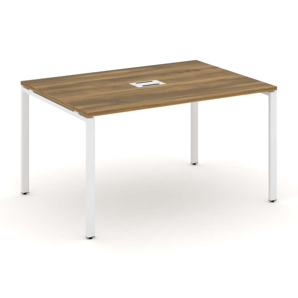 Concept Стол переговорный (1 столешница) CN.PRG-013 Сандал Янтарный/Металл Белый 1380*980*750