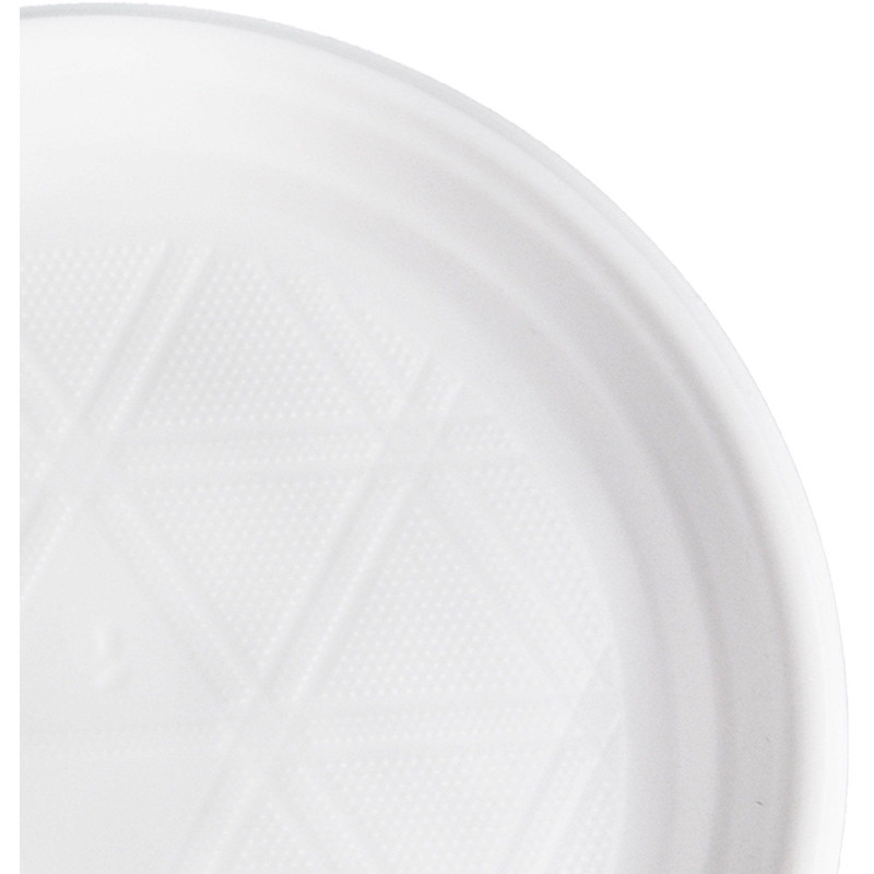 Тарелка одноразовая Комус d 205 мм, бел., ПП, 100шт/уп