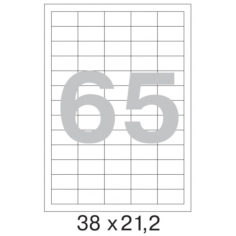 Этикетки самокл. ProMEGA Label BASIC 38х21,2 мм/65 шт. на листе А4 (100л