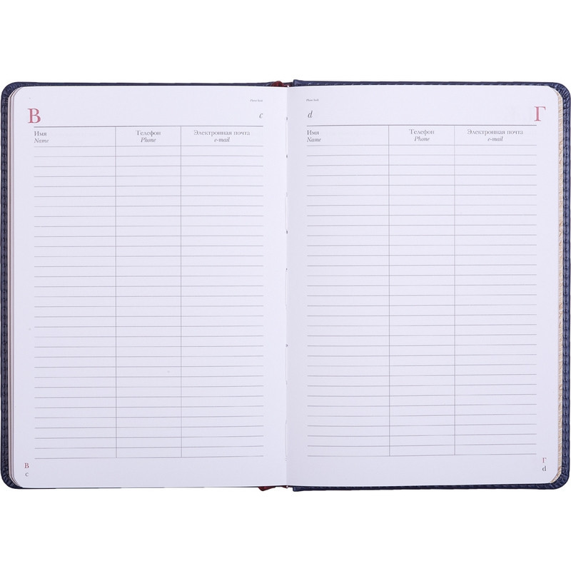 Ежедневник недатированный синий,А5,145х205мм,136л, Sidney NEBRASKA 3-128/04