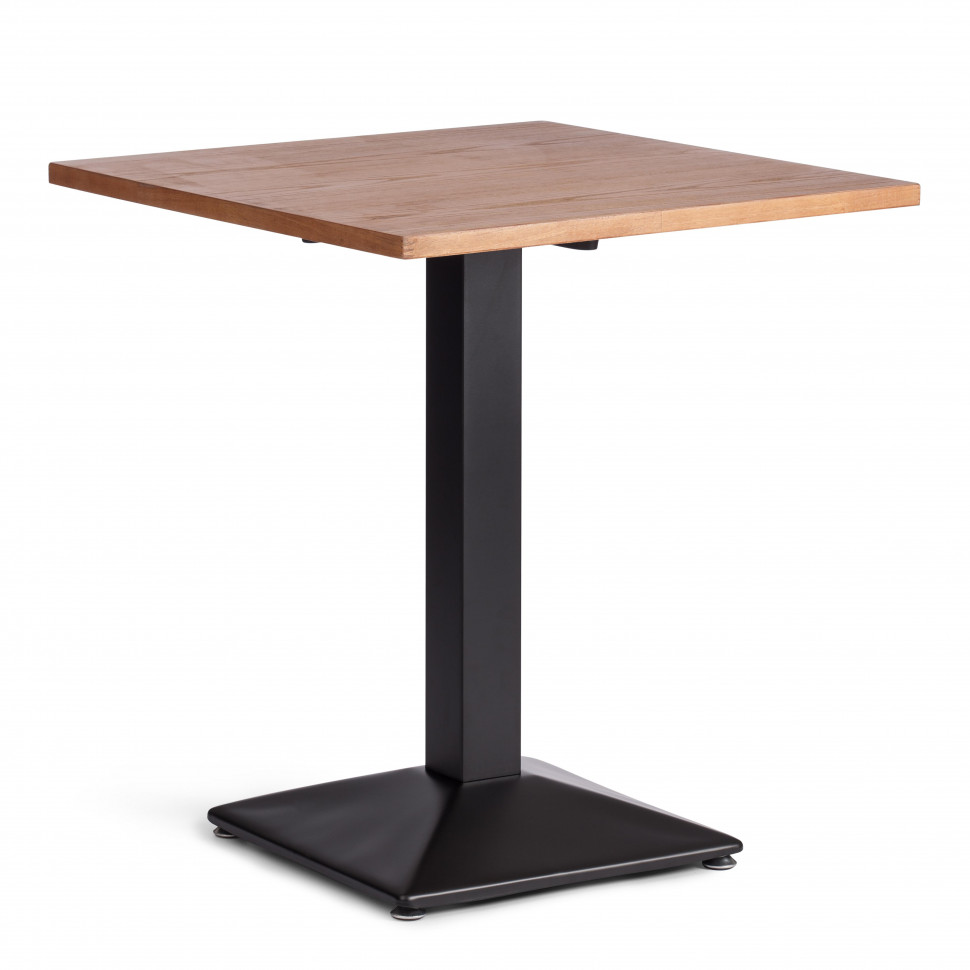Стол RAGNAROK  дерево вяз/железная опора, 70х70х76 см, груша №3/черная опора