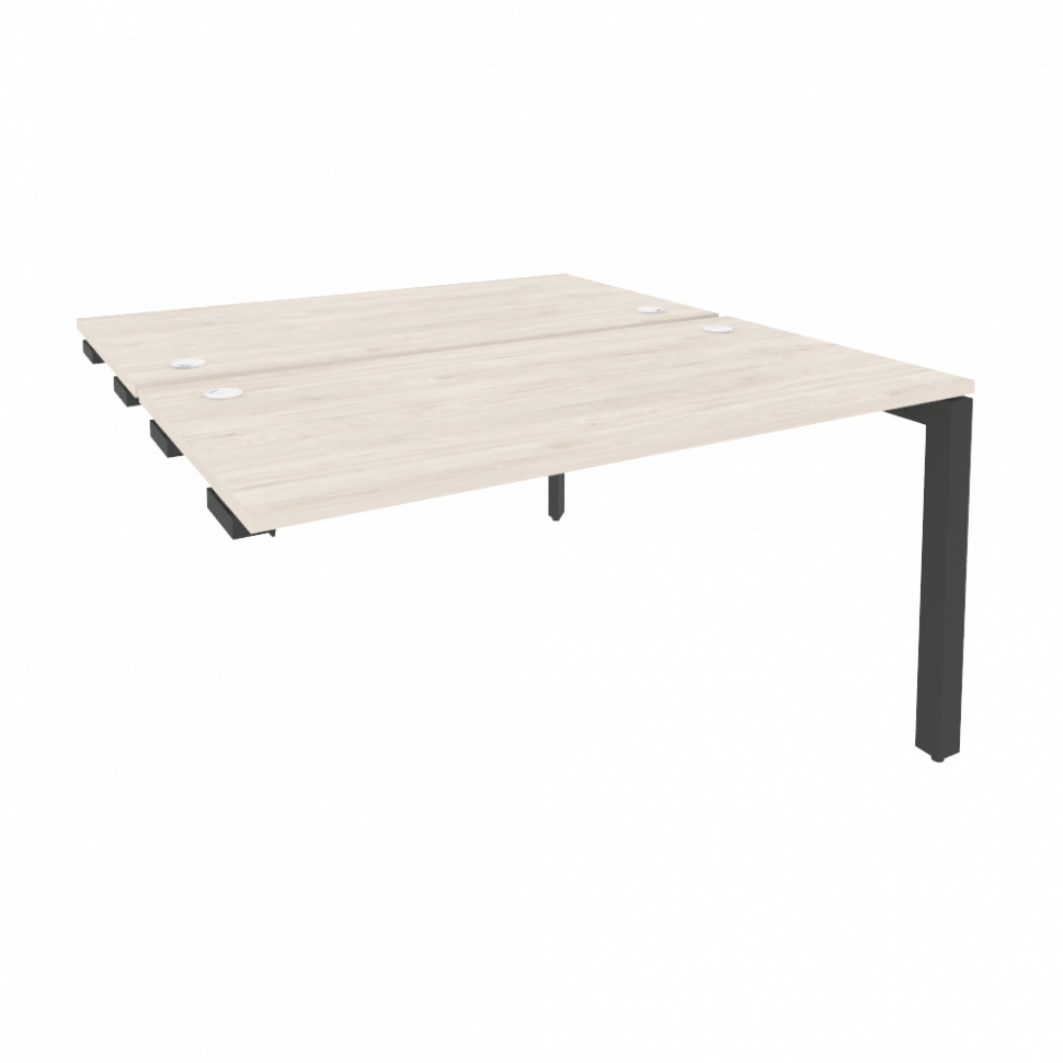 Onix Стол-приставка двойной на П-образном м/к к опорным элем. O.MP-D.SPR-3.7 Денвер Светлый/Металл А Onix Стол-приставка двойной на П-образном м/к к опорным элем. O.MP-D.SPR-3.7 Денвер Светлый/Металл А