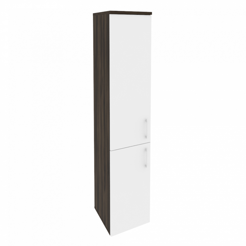Onix Шкаф высокий узкий левый O.SU-1.3 (L) Дуб Мали/Белый Бриллиант 400*420*1977