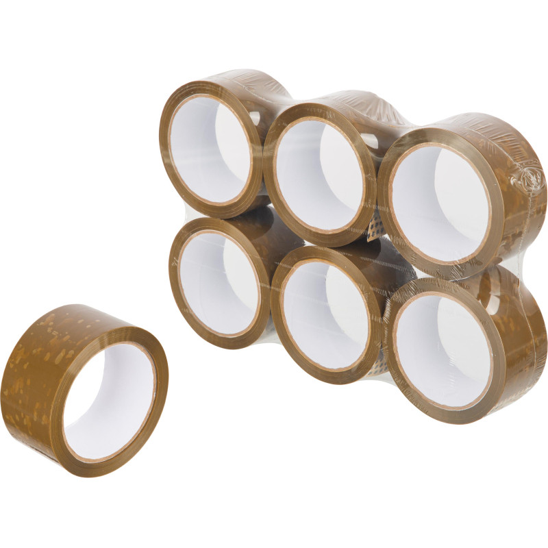 Клейкая лента упаковочная 48мм х 66м 40мкр коричневая 6 шт/уп СПб