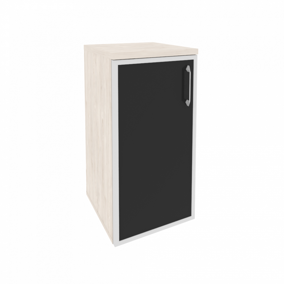 Onix Шкаф низкий узкий левый O.SU-3.2 R (L) black Денвер Светлый/Стекло Black 400*420*823