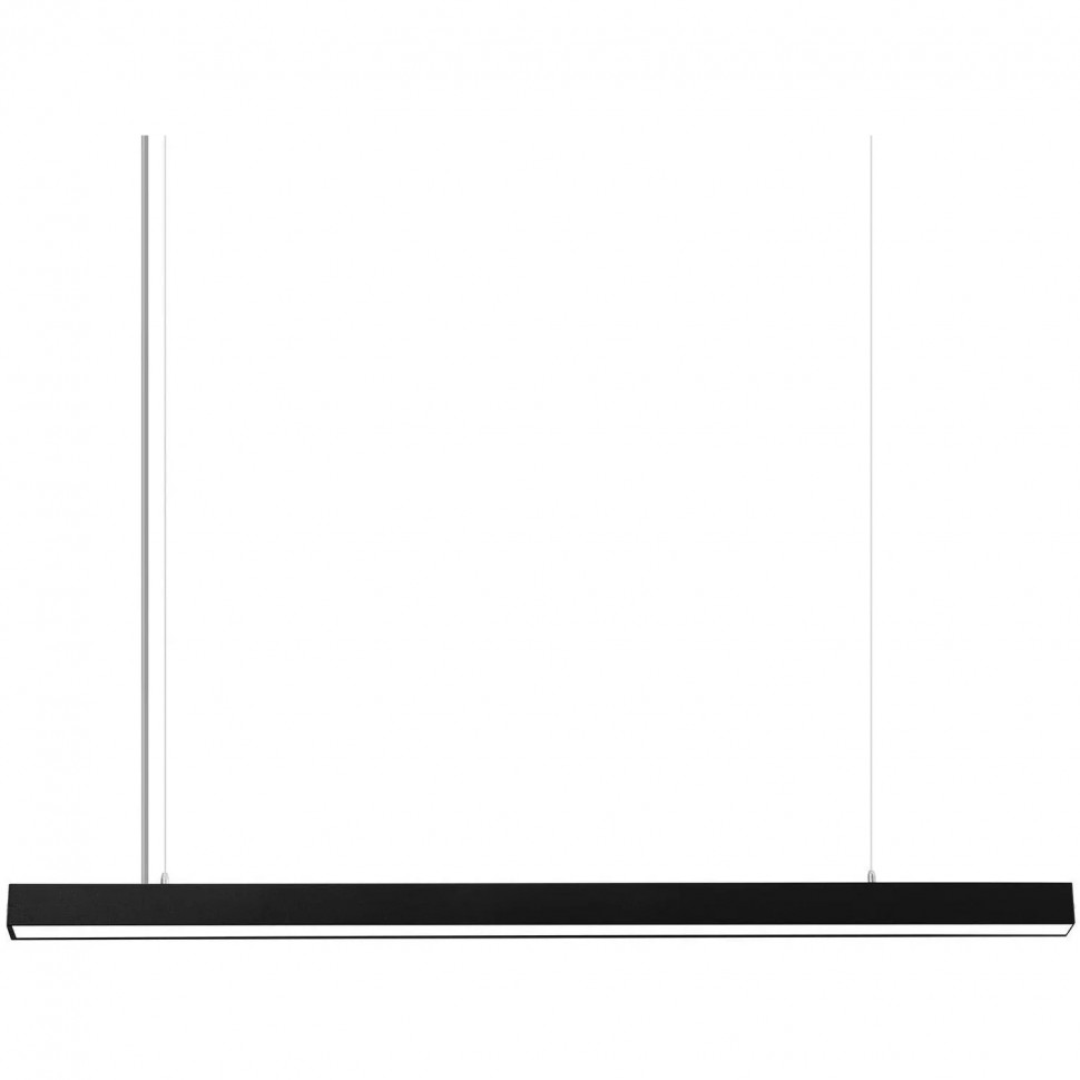 Светильник светодиодный линейный, подвесной, 24Вт, 4000К, IP40, чёрный