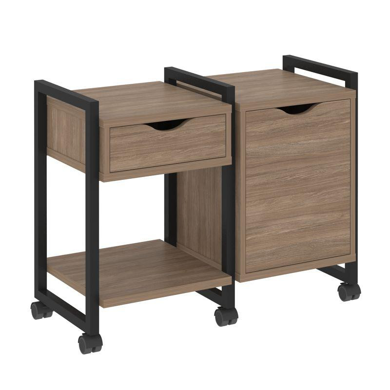 Loft Тумба на колесных опорах VR.L-TN-3.K Дуб Аризона/Металл Черный 970*460*767 Loft Тумба на колесных опорах VR.L-TN-3.K Дуб Аризона/Металл Черный 970*460*767