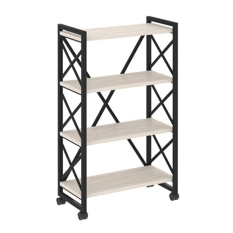 Loft Стеллаж на колесных опорах-4 полки VR.L-MST.K-4.8 Денвер Светлый/Металл Черный 800*400*1334 Loft Стеллаж на колесных опорах-4 полки VR.L-MST.K-4.8 Денвер Светлый/Металл Черный 800*400*1334