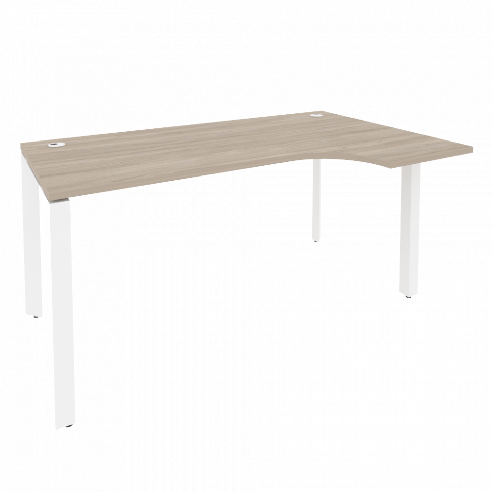 Onix Стол эргономичный правый на П-образном м/к O.MP-SA-1 (R) Дуб Аттик/Металл Белый 1580*980*750 (7 Onix Стол эргономичный правый на П-образном м/к O.MP-SA-1 (R) Дуб Аттик/Металл Белый 1580*980*750 (7
