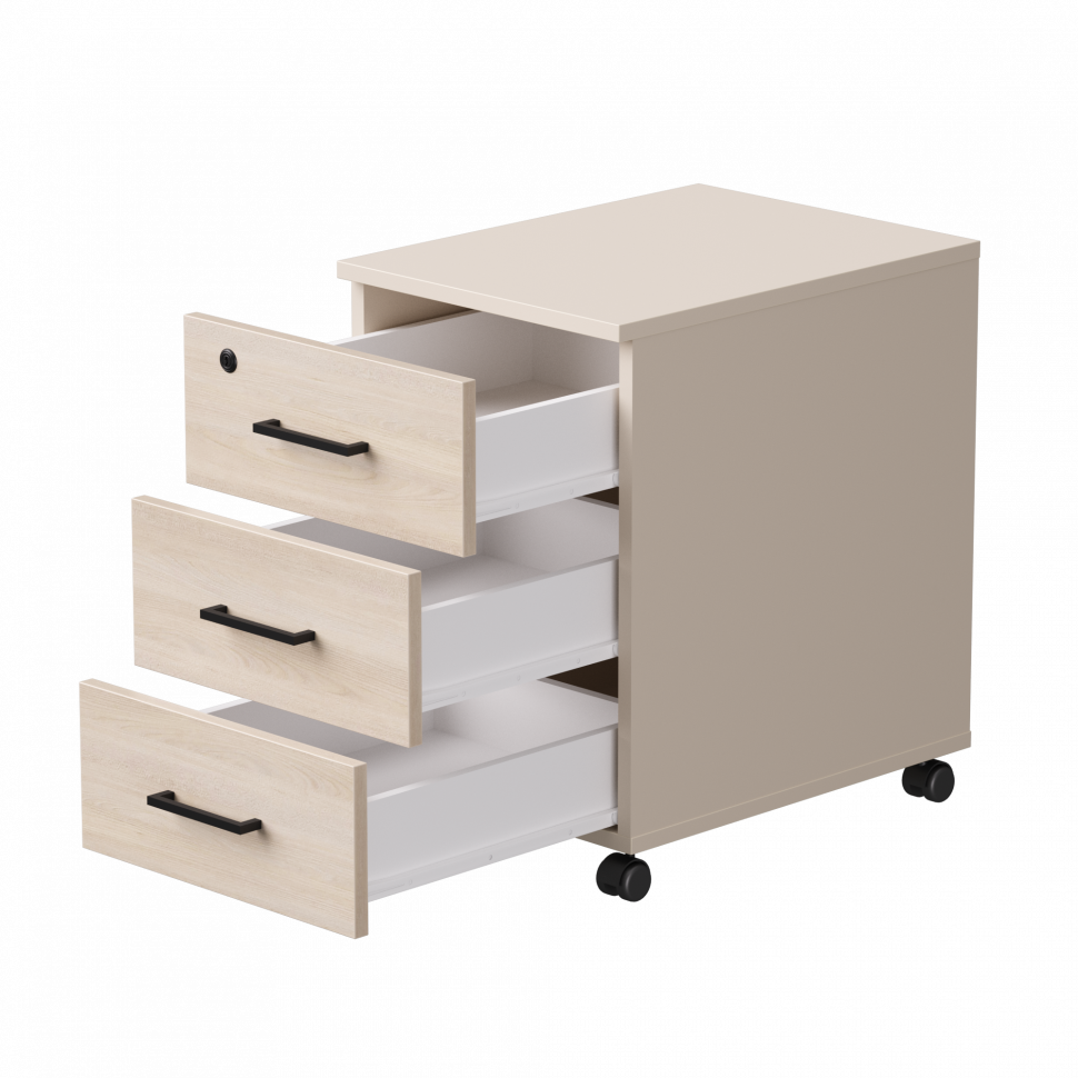 Тумба мобильная Everprof EVO (ЭВО) 406х540х608 Кашемир/Кашемир/Дуб Соната