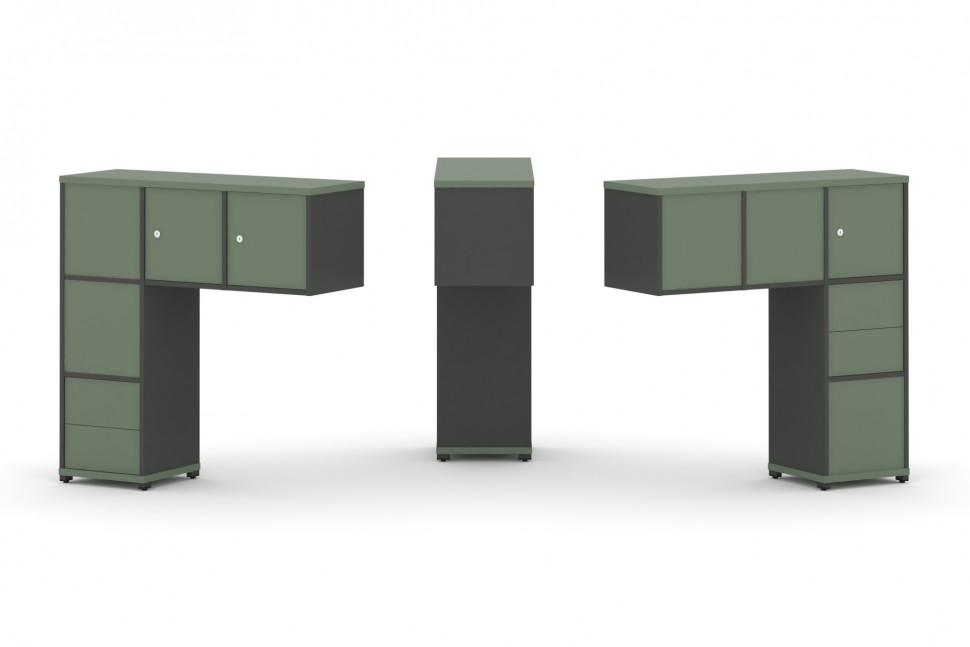 Concept Надставка низкая CN.DNN-005 Кобо/Антрацит/Металл Антрацит 1099*365*1130