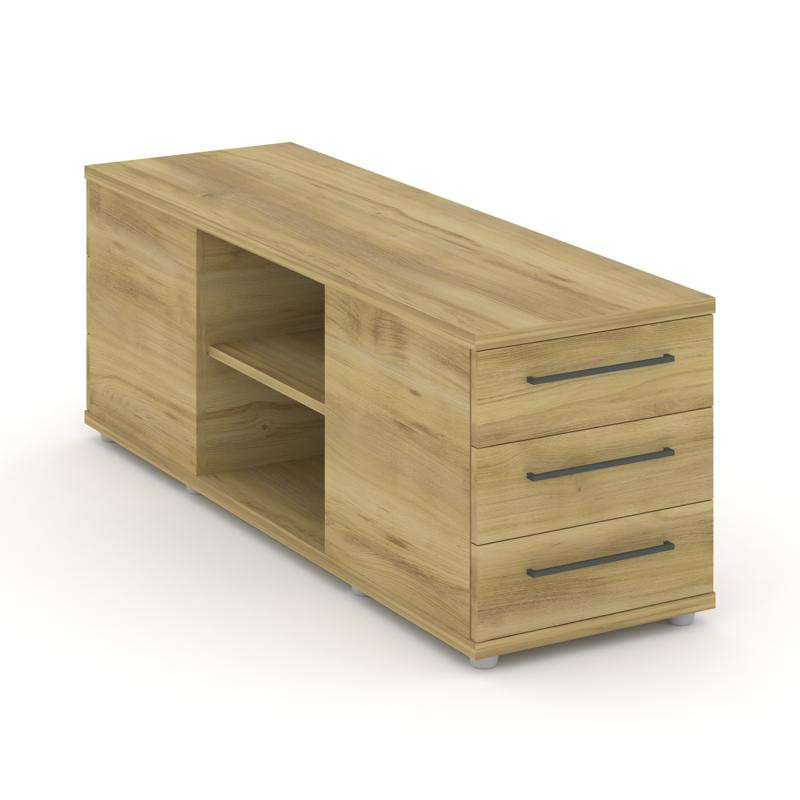 Rift Тумба опорная/приставная RF.TOPD-002 Дуб Винченцо/Черный Ручки 1432*450*523