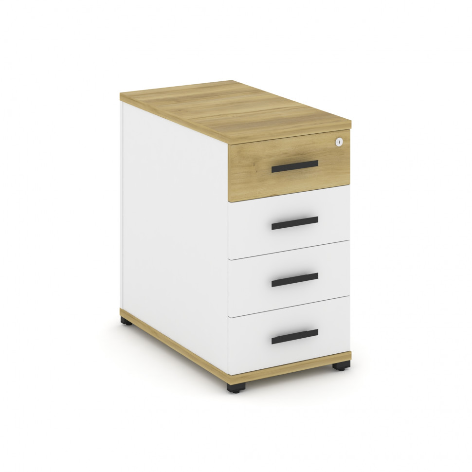 Concept Тумба опорная/приставная 4 ящ. CN.TGO-002 B Дуб Винченцо/Белый Бриллиант/Металл Черный 420*7 Concept Тумба опорная/приставная 4 ящ. CN.TGO-002 B Дуб Винченцо/Белый Бриллиант/Металл Черный 420*7