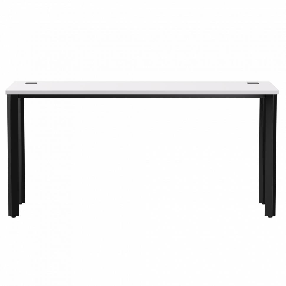 Стол прямой Everprof EVO (ЭВО) на металлокаркасе 1580х670х755 мм опоры 45гр Белый/Черный