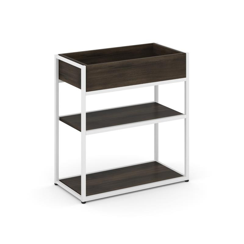 Rift Стеллаж металлический низкий приставной  RF.STM-011 Дуб Мали/Металл Белый 596*350*750