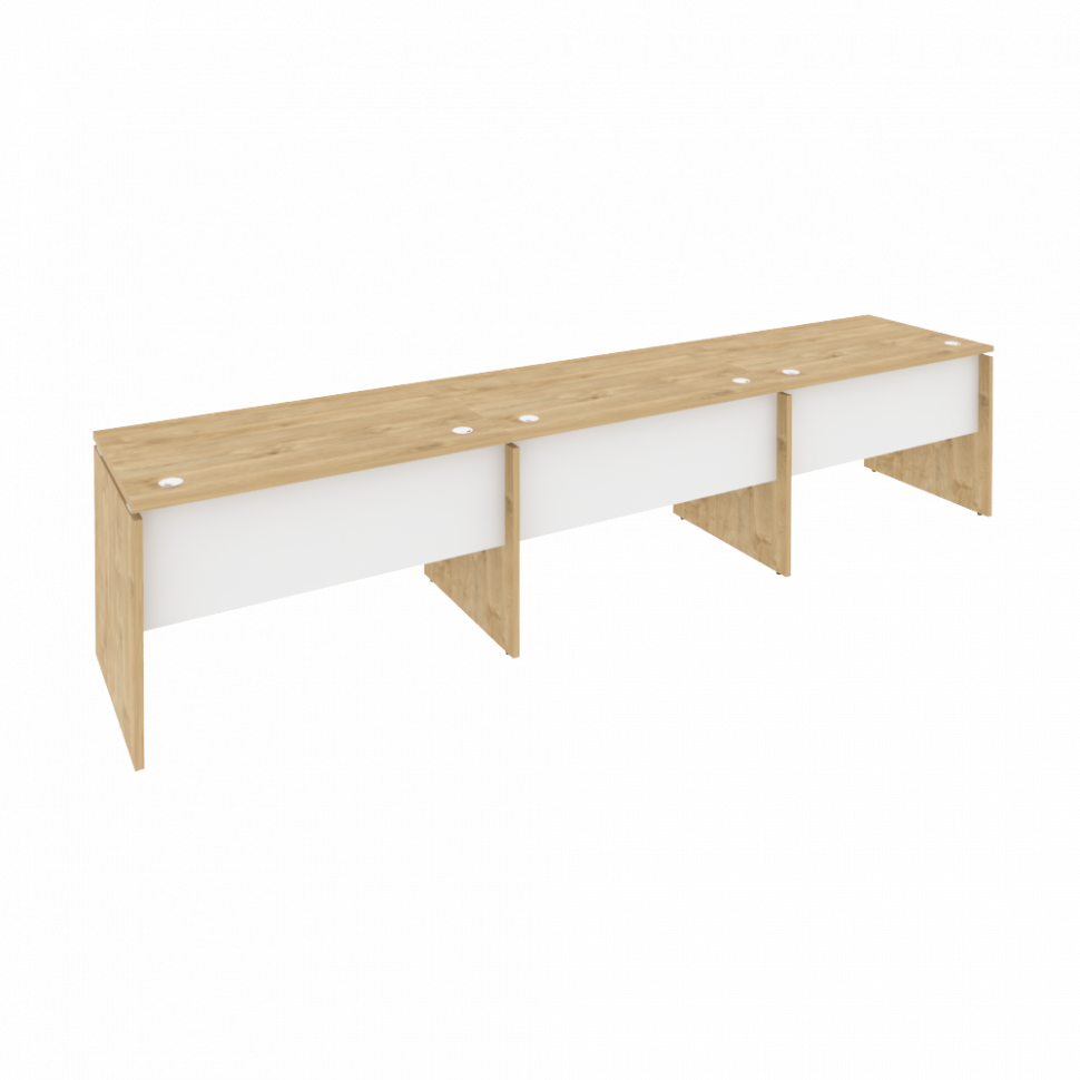 Onix Рабочая станция O.RS-3.2.7 Тиквуд Светлый/Белый Бриллиант 3540*720*750 Onix Рабочая станция O.RS-3.2.7 Тиквуд Светлый/Белый Бриллиант 3540*720*750