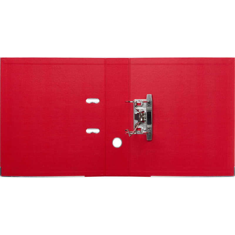 Папка-регистратор Комус Стандарт 75мм  красная, ПБП2, карм.кор., мет.уг