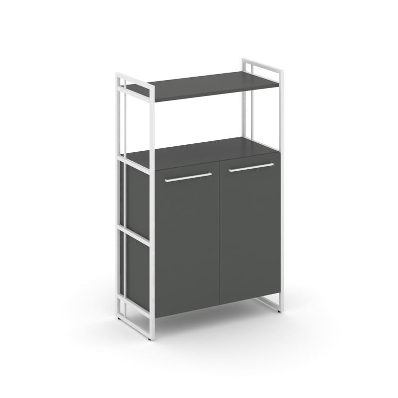 Rift Шкаф 3 ниши широкий RF.SS-32 Антрацит NEW/Металл Белый/Белый Ручки 798*396*1286