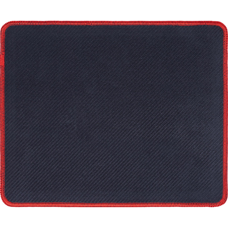 Коврик для мыши  HMP0010 резина+ткань/25х21х0,2/черный, красный