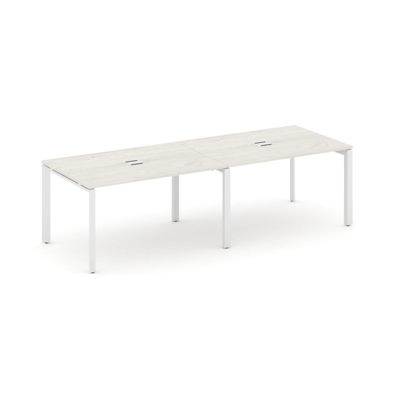 Style Project Стол переговорный SN-59P.SPRG-012 Дуб Наварра/Металл Белый 2360*980*750